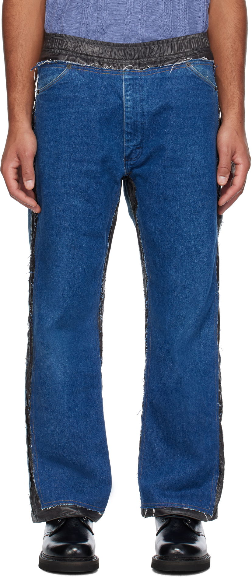 Jeans Needles Indigo & Black Covered Jeans Blå | PU338