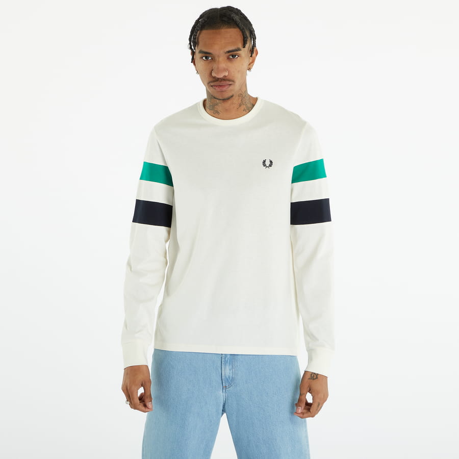 T-shirt Fred Perry Panelled Sleeve T-Shirt Hvid | M5685 560, 0