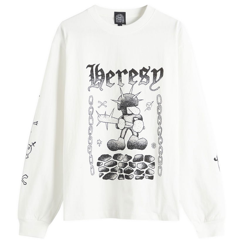 T-shirt Heresy Heresy Fightin' Longsleeve Graphic T-Shirt Hvid | HSS25-T11E