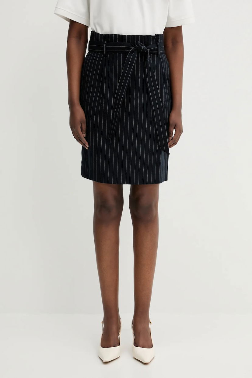 Nederdel MAISON KITSUNÉ Maison Kitsuné Paperbag Pleated Mini Skirt Sort | OW01521WT3007