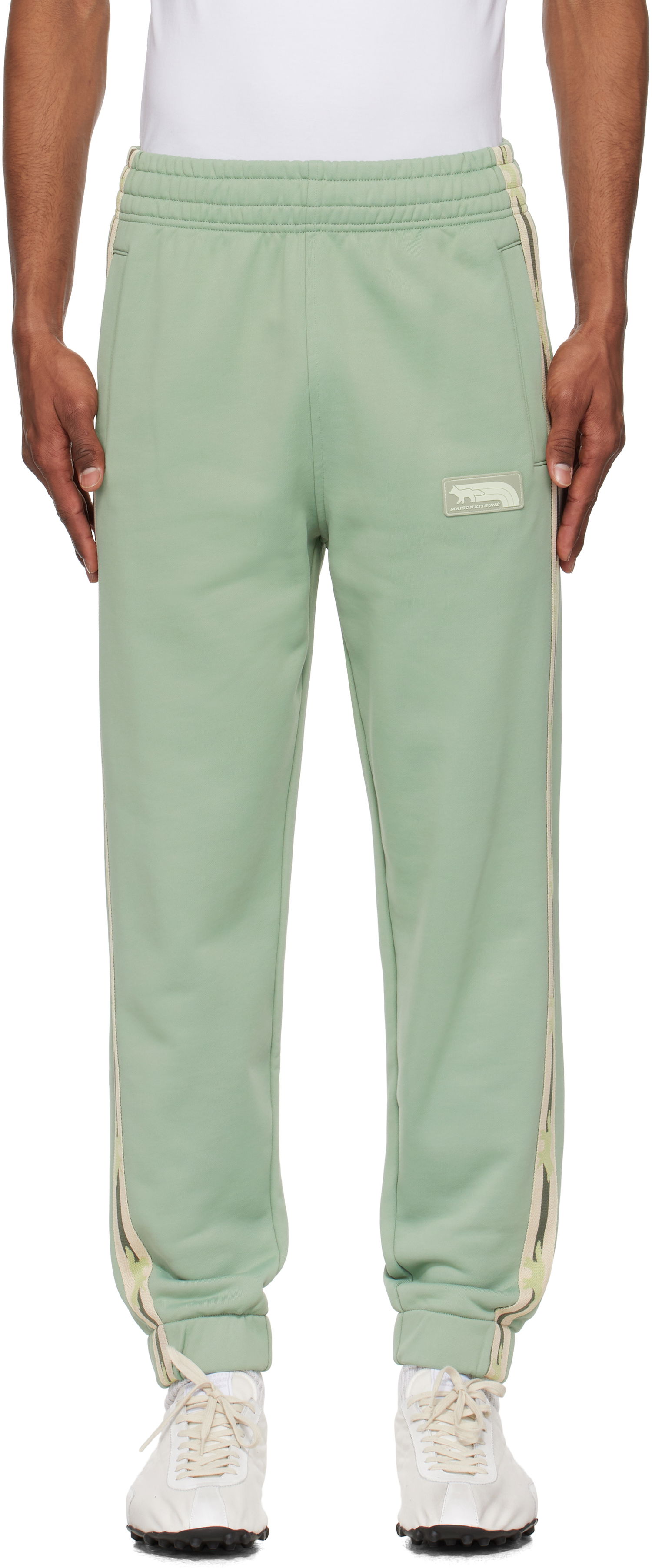 Joggingbukser MAISON KITSUNÉ Maison Kitsuné Flash Fox Track Pants Grøn | OM01126KM0322, 0