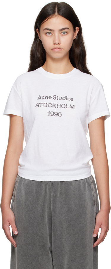T-shirt Acne Studios Acne Studios Logo T-Shirt Hvid | CL0397-, 0