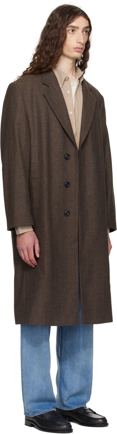 Frakker BOSS Hugo Regular Fit Concealed Closure Coat Brun | 50542695, 1
