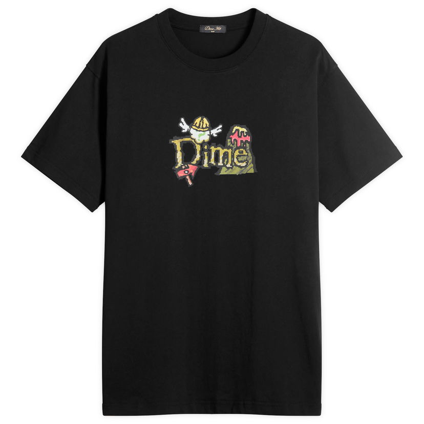 T-shirt Dime Classic Fuzzy Graphic T-Shirt, Size Large Sort | DIMESU2550-BLK