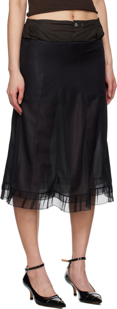Nederdel Maison Margiela Maison Margiela Anonymity of the lining Midi Skirt Sort | S51ME0030 MTJ023, 1