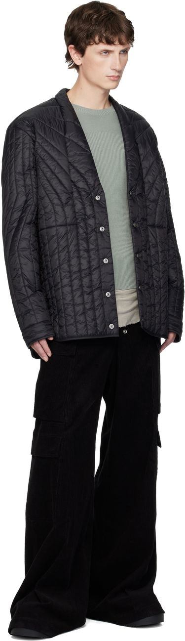 Puffer jakke Rick Owens Concordians Long Sleeve Quilted Liner Down Jacket Sort | RU02E1755 NPT1, 3