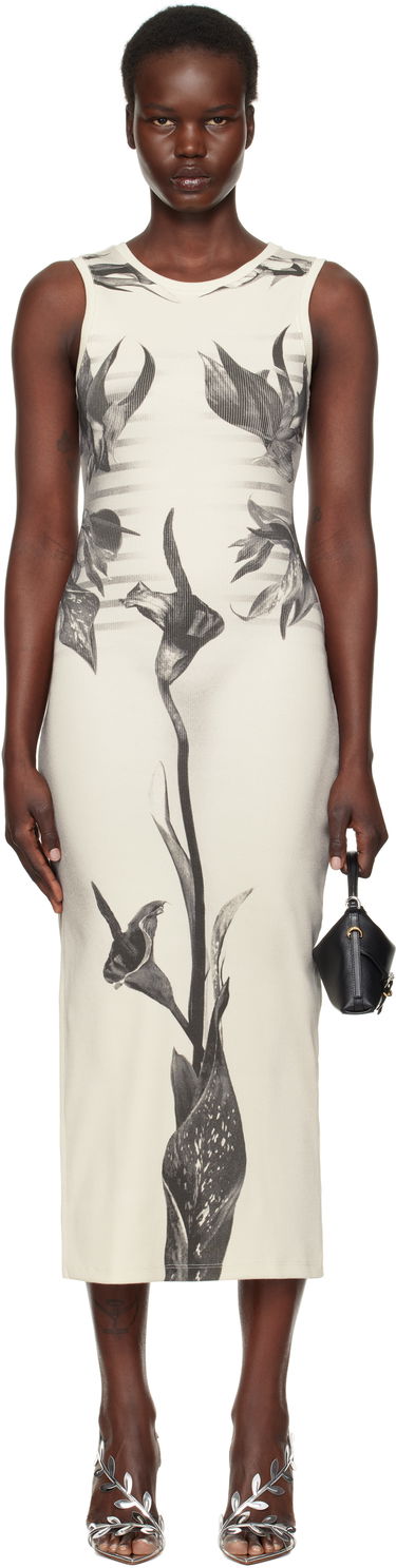 Kjole Jean Paul Gaultier Jean Paul Gaultier Flower Body Morphing Marinière Maxi Dress Beige | 25/33-F-RO360-J579-010200, 0