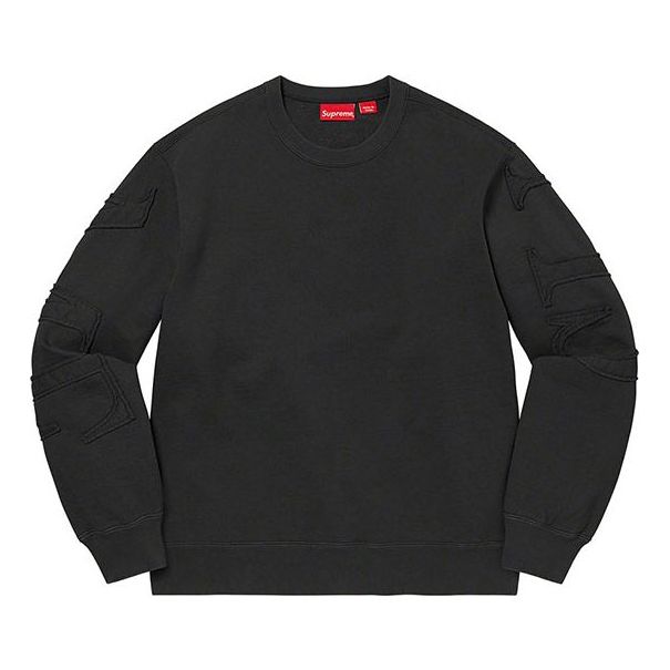 Sweater Supreme Crewneck Applique Sweatshirt Sort | SUP-SS22-863