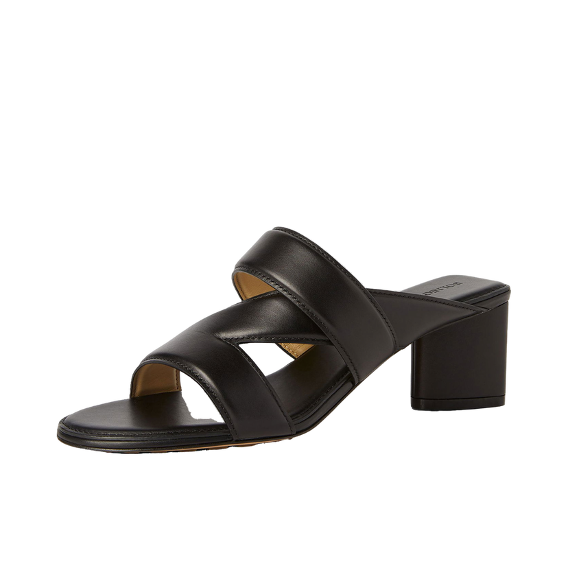 Sneakers og sko Bottega Veneta Leather Crossover-Strap Sandal Sort | 651376VBSL01000
