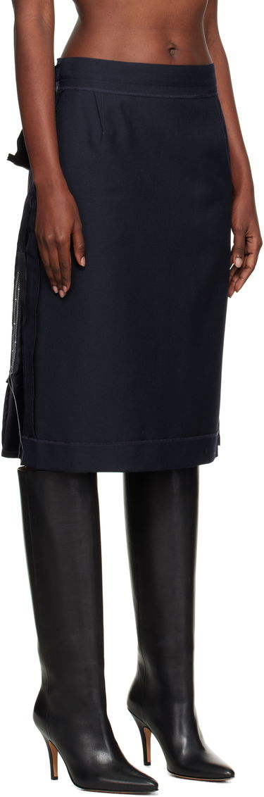 Nederdel Maison Margiela Maison Margiela Reverse Midi Skirt Mørkeblå | S51ME0045 MTN107, 1