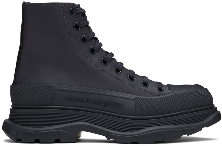 Sneakers og sko Alexander McQueen Tread Slick High Sneakers Sort | 705661WHZ62, 0