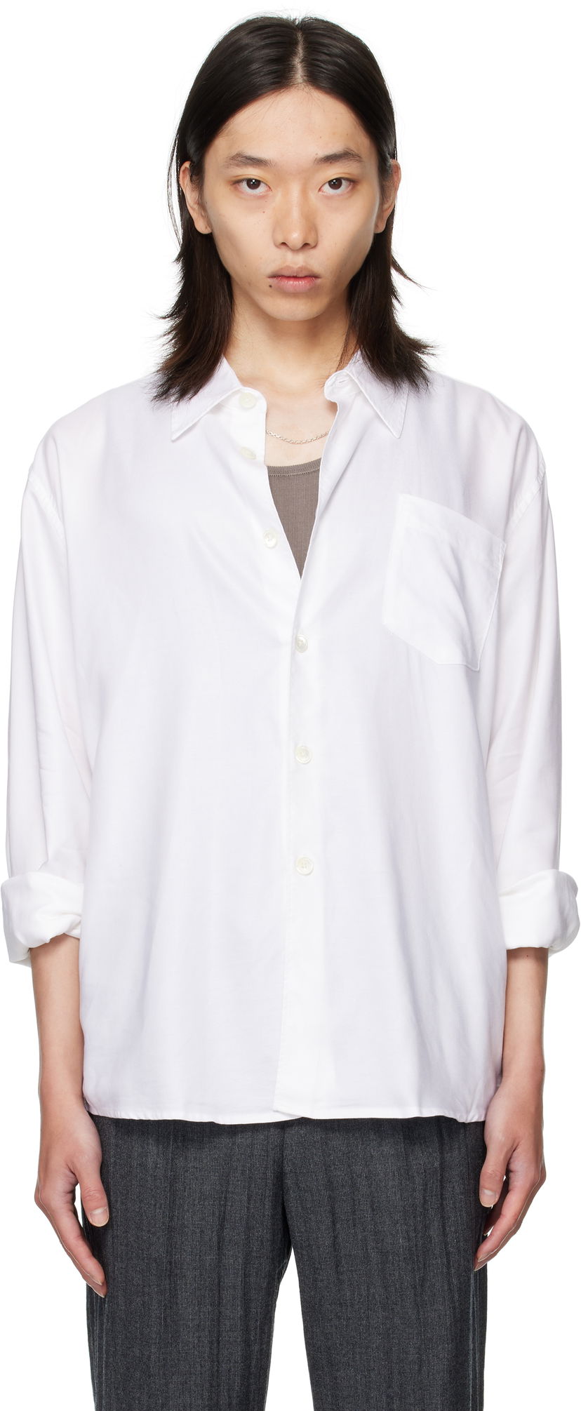 Skjorte OUR LEGACY Our Legacy Beyond Button-Up Shirt Hvid | M4252BSW