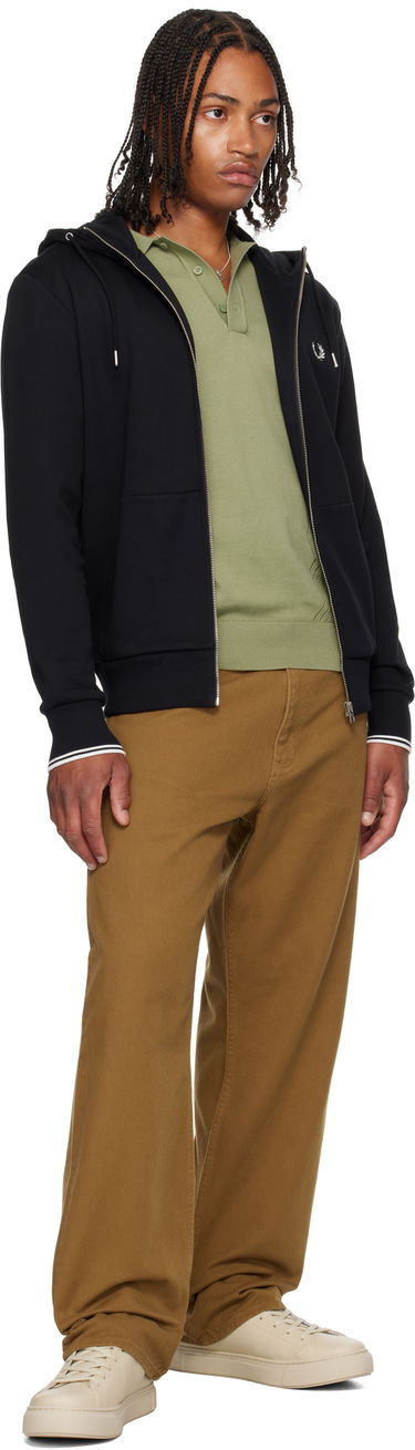 Sweatshirt Fred Perry Zip Through Hoodie Sort | J7536, 3