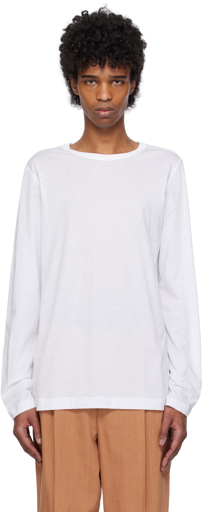 T-shirt Dries Van Noten Dries Van Noten Long Sleeve T-Shirt Hvid | 251-021144-1608