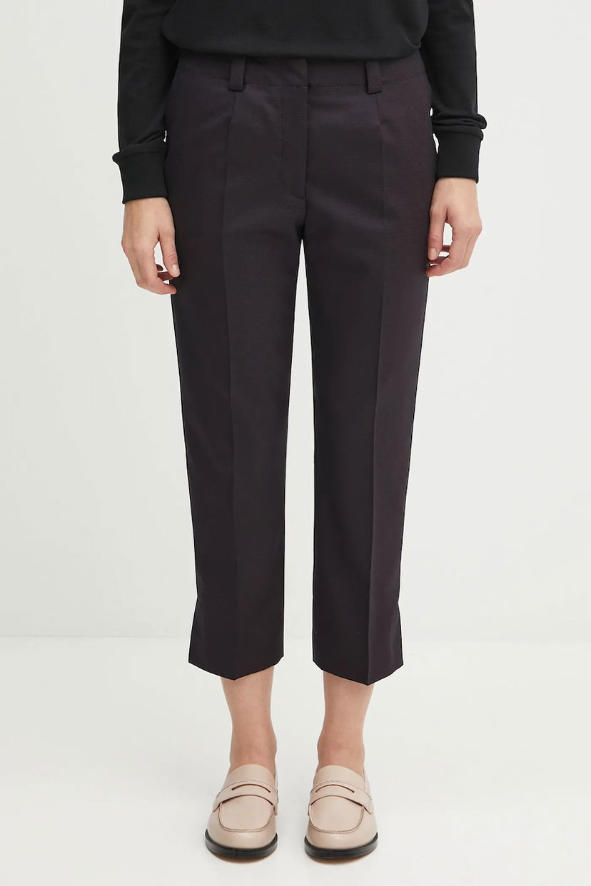 Bukser KENZO Kenzo Weave Cropped High Waist Pants Sort | FF62PA0939ID