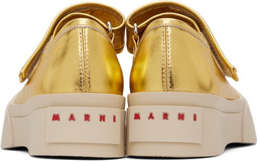 Tøj Marni Marni Leather Mary Jane Ballerinas Gul | SNZW003120 PR695, 1