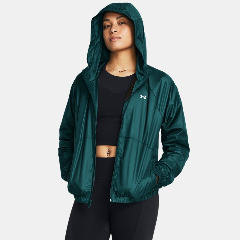 Vindjakke Under Armour Hooded Jacket Grøn | 1382698-449