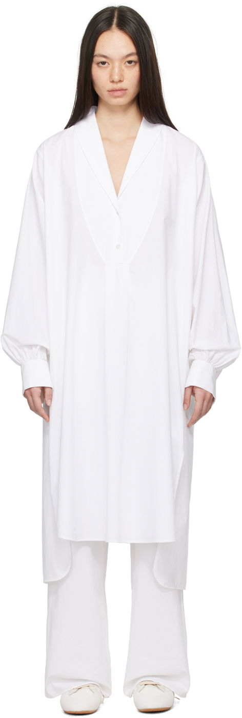 Kjole The Row Elinor Maxi Shirt Dress Hvid | 7797-W2517, 0