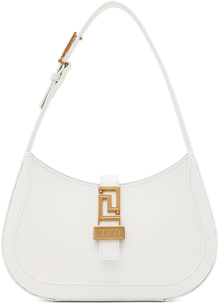Skuldertaske Versace Greca Goddess Small Bag Hvid | 1013167_1A05134_1W00V