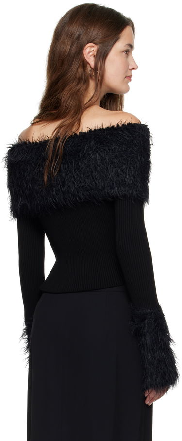 Sweater Jean Paul Gaultier Jean Paul Gaultier Ribbed Off-The-Shoulder Sweater Sort | 25/03-W-PO018-K005-00, 2