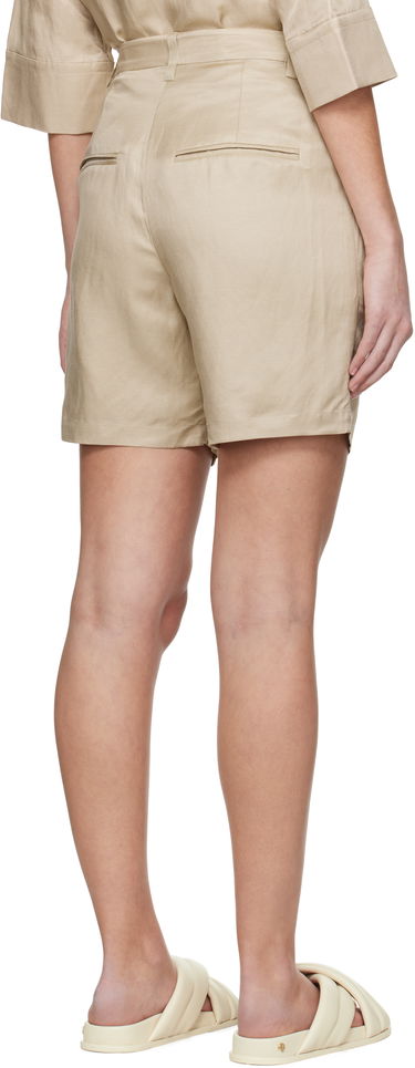 Shorts Anine Bing Anine Bing Carrie Pleated Linen Shorts Beige | A-05-9356-OMA10, 2