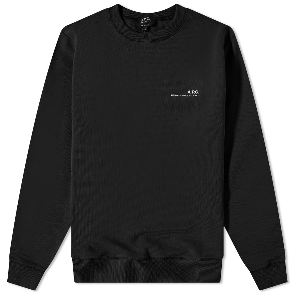 Sweater A.P.C. Item Logo Crewneck Sort | COFBQ-H27608-LZZ, 0