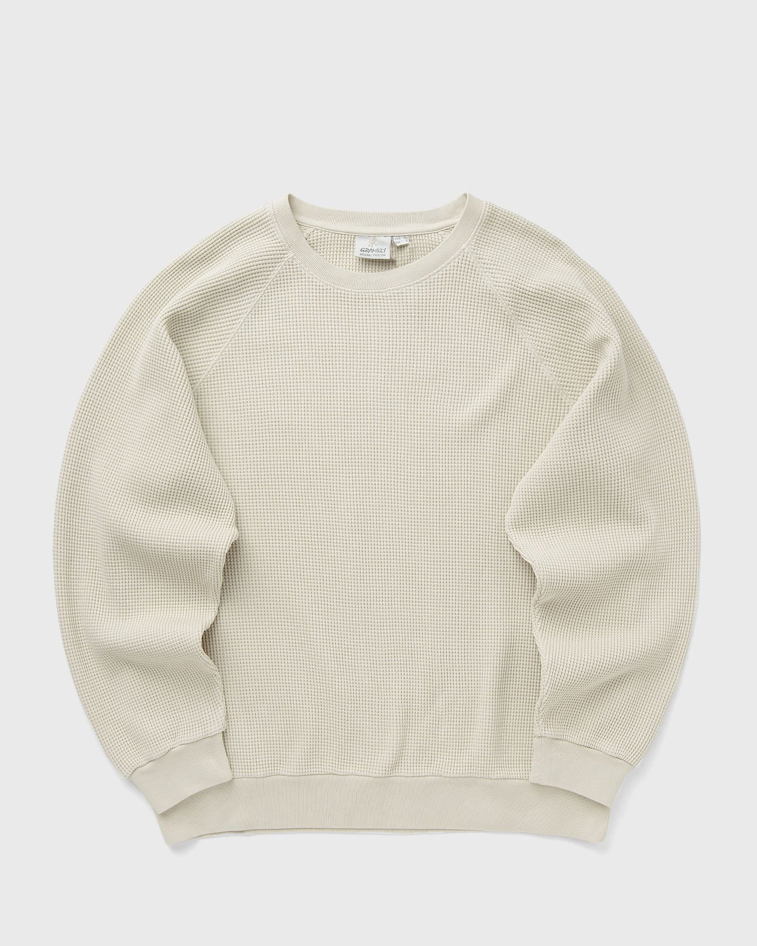 Sweater GRAMICCI Waffle Crew Sweatshirt Beige | G4FM-J027-PIGMENT-SAND, 0