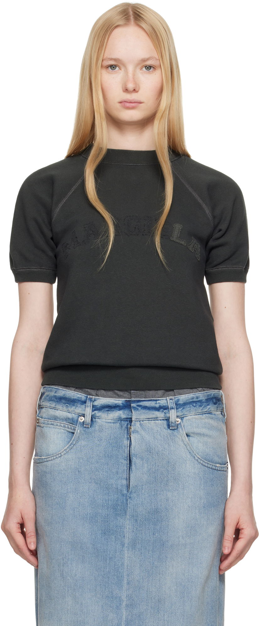 Sweater Maison Margiela Maison Margiela Short Sleeve Sweatshirt Grå | S51GU0136 M25016