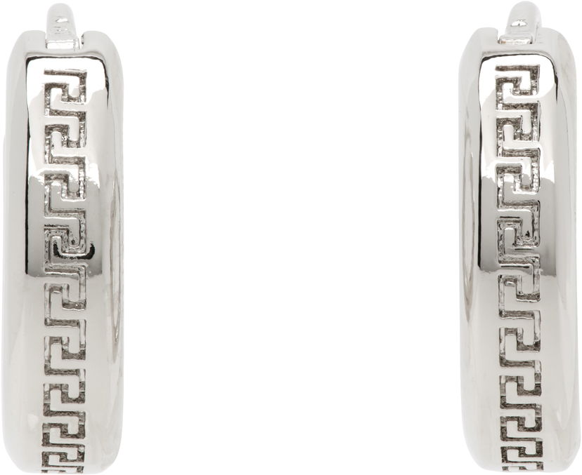 Øreringe Versace Versace Greca Hoop Earrings Metalisk | 1018958_1A00620
