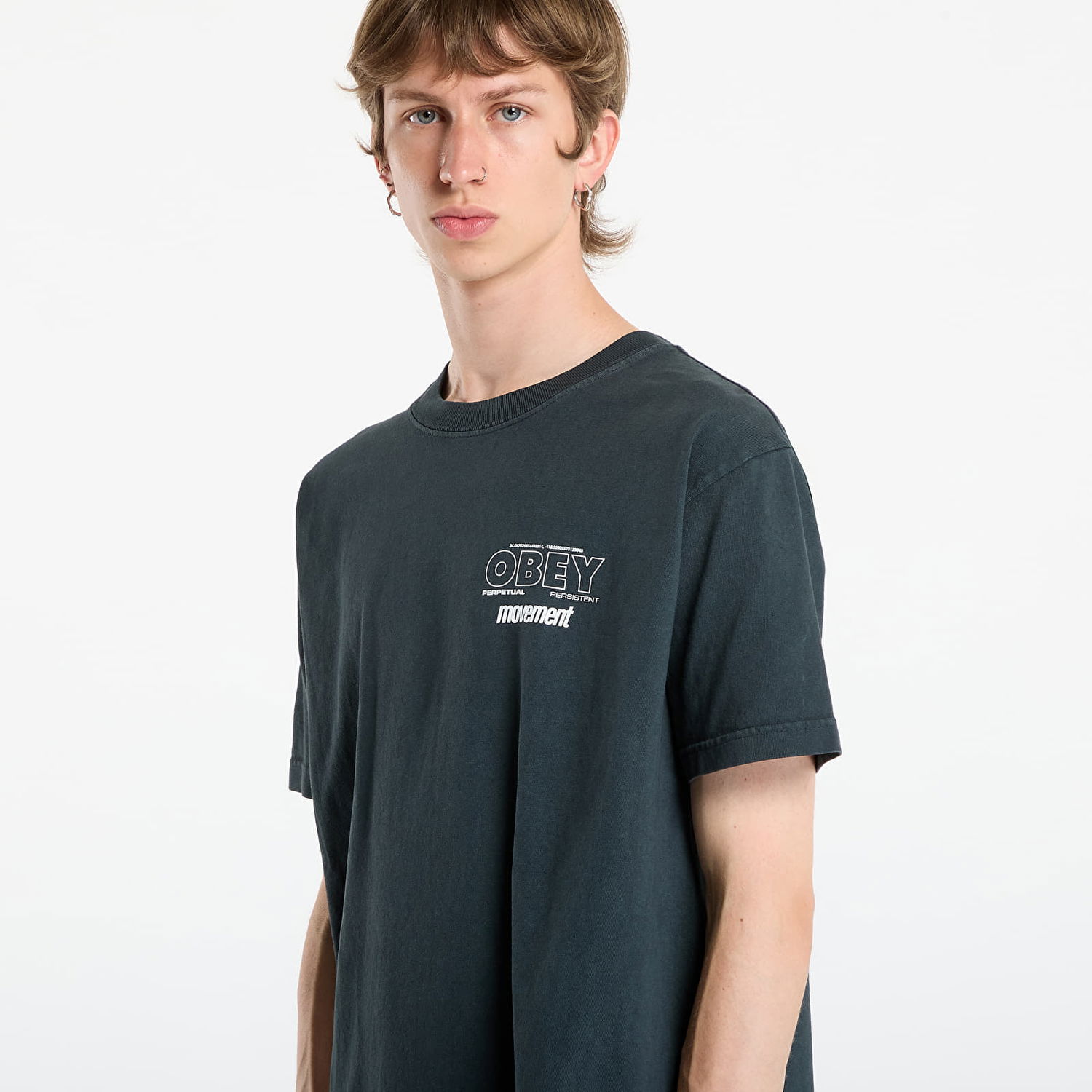 T-shirt OBEY OBEY Persistent Movement T-Shirt Sort | 167924207-PTB, 1