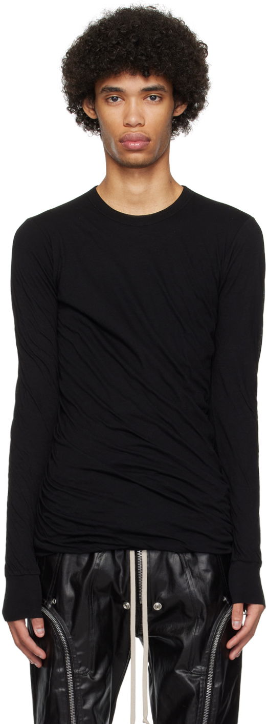 T-shirt Rick Owens Double T-Shirt Sort | RU01D3257 UC