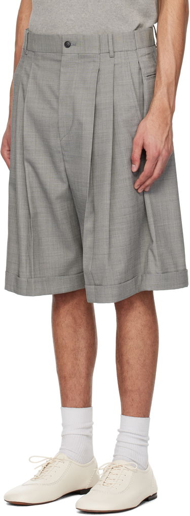Shorts HED MAYNER Hed Mayner Pleated Shorts Grå | HMMA30024A-HA150, 3
