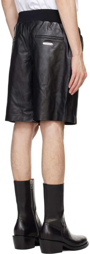 Shorts Helmut Lang Zip Bomber Leather Shorts Sort | O04HW210, 2