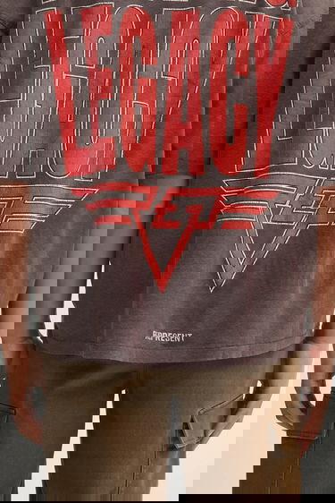 T-shirt Represent Clo Reversible Living Legacy Tour Printed Oversized T-Shirt Grå | MLM100176, 11