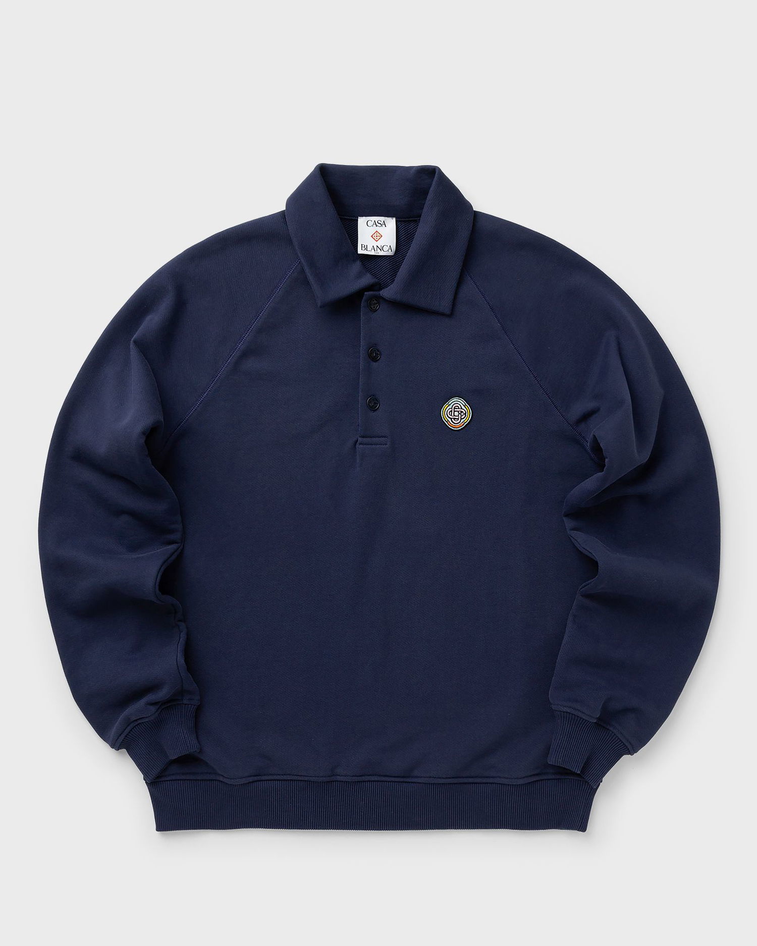 Sweatshirt Casablanca Casa Blanca Collar Sweatshirt Mørkeblå | M-AW25-JTP-409-01, 0