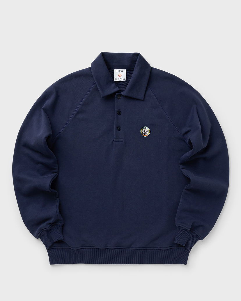 Sweatshirt Casablanca Casa Blanca Collar Sweatshirt Mørkeblå | M-AW25-JTP-409-01