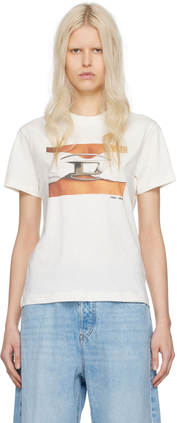 T-shirt Diesel T-Regs-N3 T-Shirt  "Off-White" Hvid | A12178 0HERA, 0