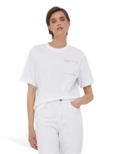 T-shirt CALVIN KLEIN Boyfriend Tee Hvid | K20K205723