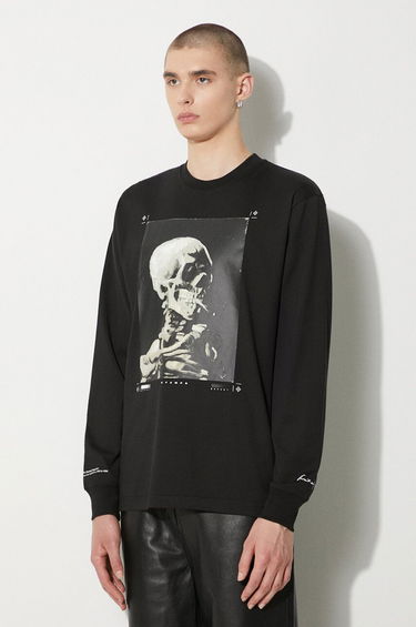 T-shirt Stampd STAMPD Skeleton Relaxed Fit Graphic Long Sleeve T-Shirt Sort | SLA.M3249LT.BLK, 3