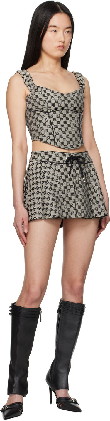 Nederdel MISBHV MISBHV Monogram Jacquard Canvas Miniskirt Beige | 250W854, 3