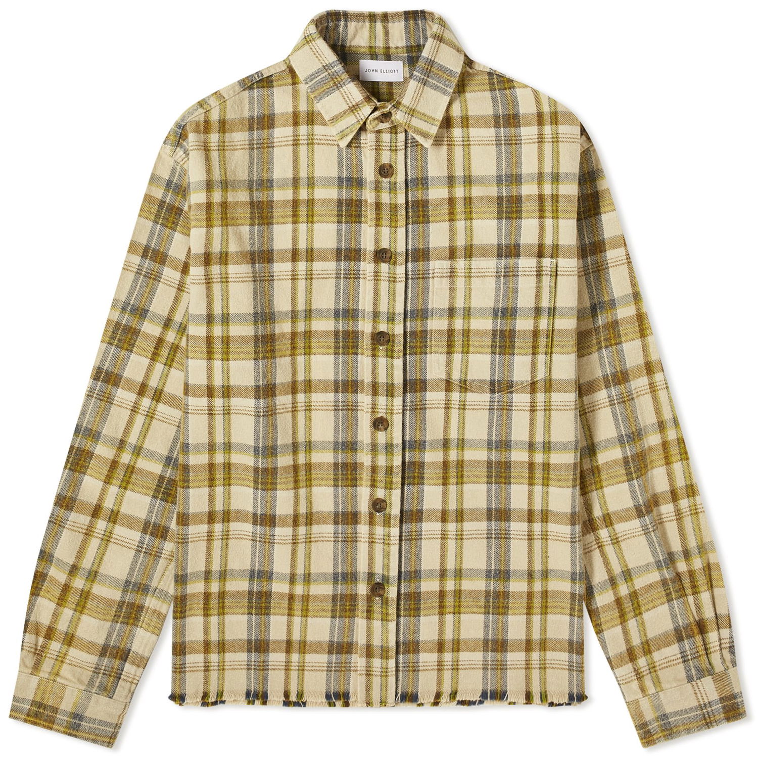 Skjorte John Elliott Hemi Plaid Shirt Grøn | E047I84573A, 0