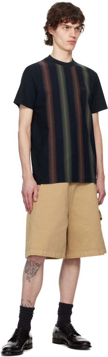 T-shirt Fred Perry Fred Perry Striped T-Shirt Mørkeblå | M8653, 3