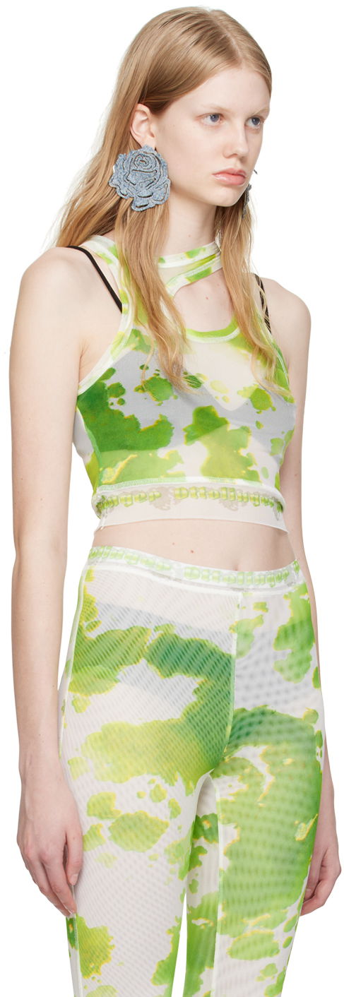 Tanktop Ottolinger Ottolinger Exclusive Tie-Dye Tank Top Grøn | 100617, 1