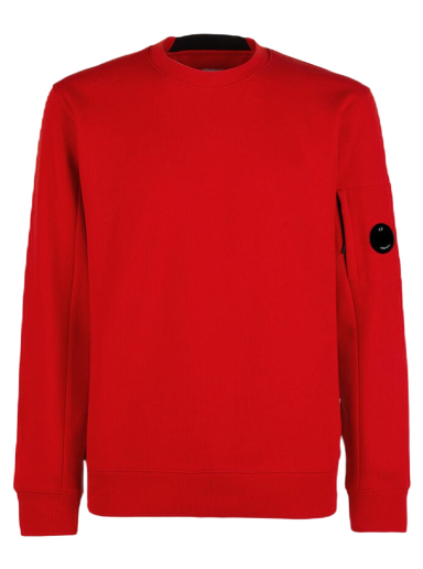 Sweater C.P. Company Diagonal Raised Fleece Crewneck Rød | 13CMSS022A005086W455