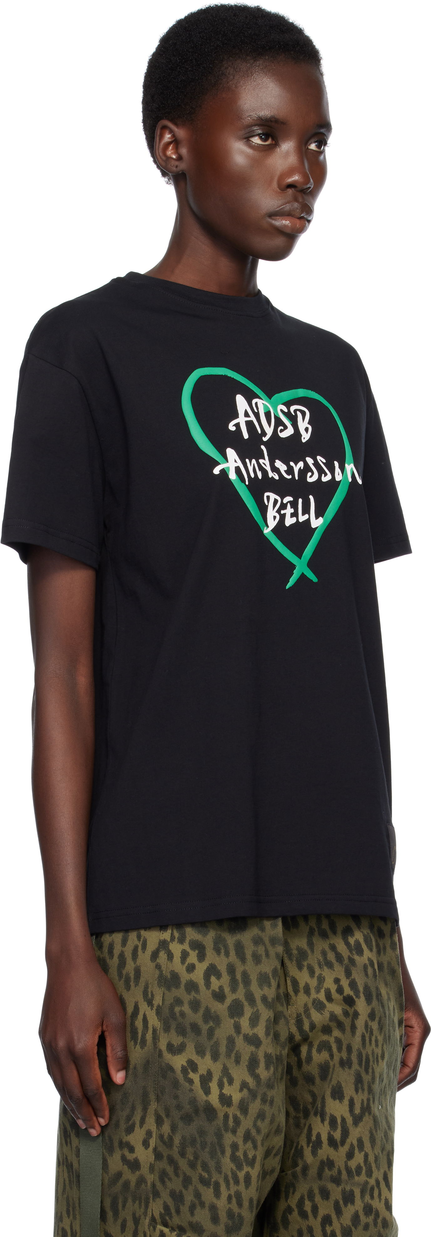 T-shirt Andersson Bell Andersson Bell Heart Kelly Logo T-Shirt Sort | atb1290u, 1