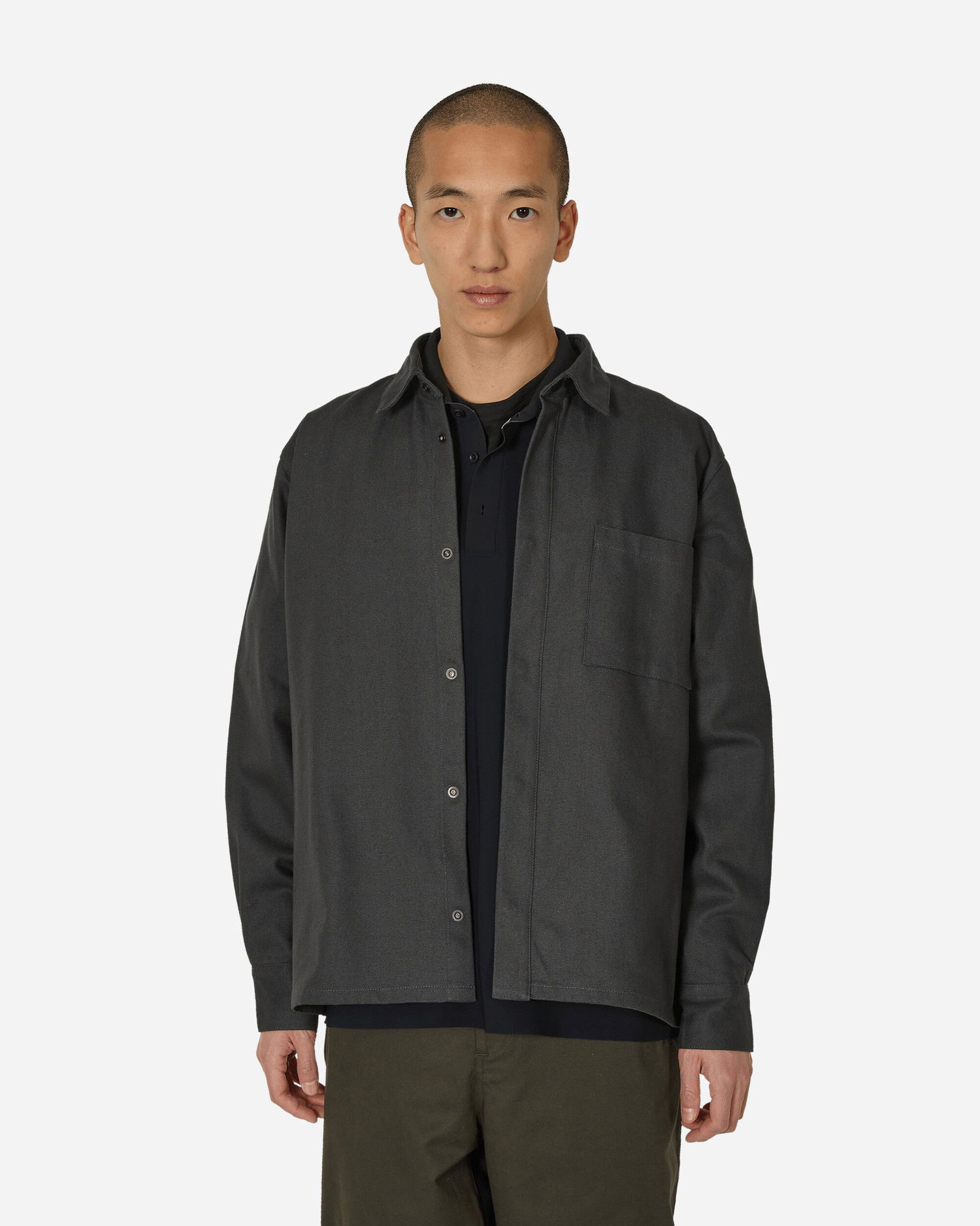 Skjorte GR10K Processing Overshirt Convoy Grey Grå | SS24GR2AMCV CG, 0
