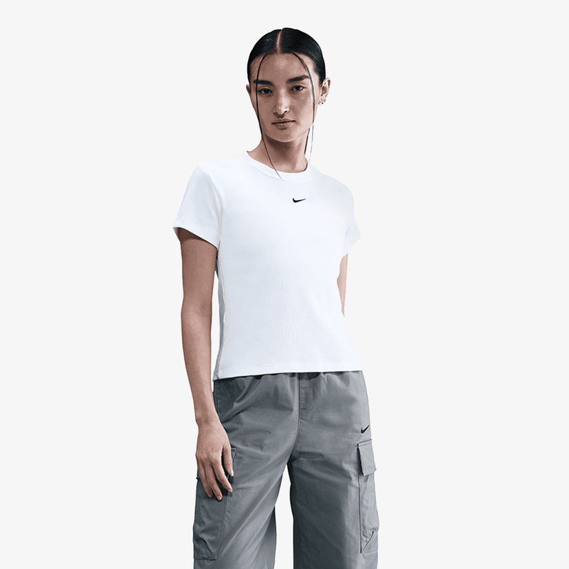 T-shirt Nike Ribbed Slim-Fit Short Sleeve T-Shirt Hvid | HV4994-100