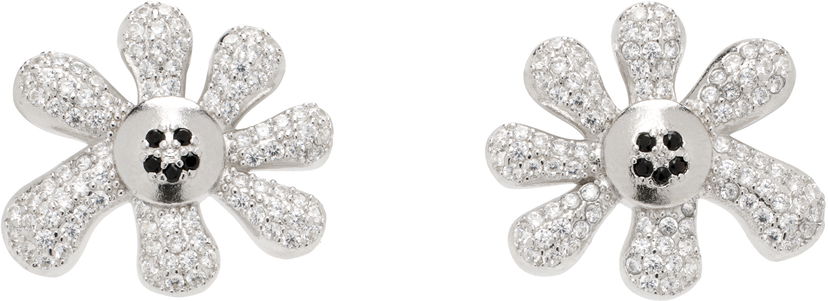 Øreringe Collina Strada Collina Strada Happy Blossom Pave Earrings Metalisk | XX1074
