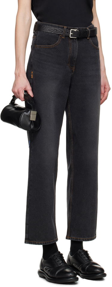 Jeans ADER ERROR Contrast Stitch Straight Leg Jeans Sort | BMSGFYJE0101BK, 1