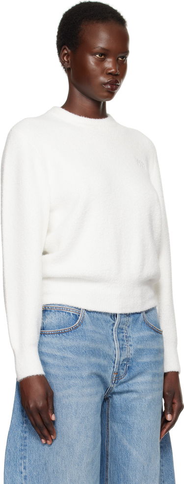 Sweater Alexander Wang Alexander Wang.T Relaxed Embroidered Logo Sweater Hvid | 4KC1251046, 1